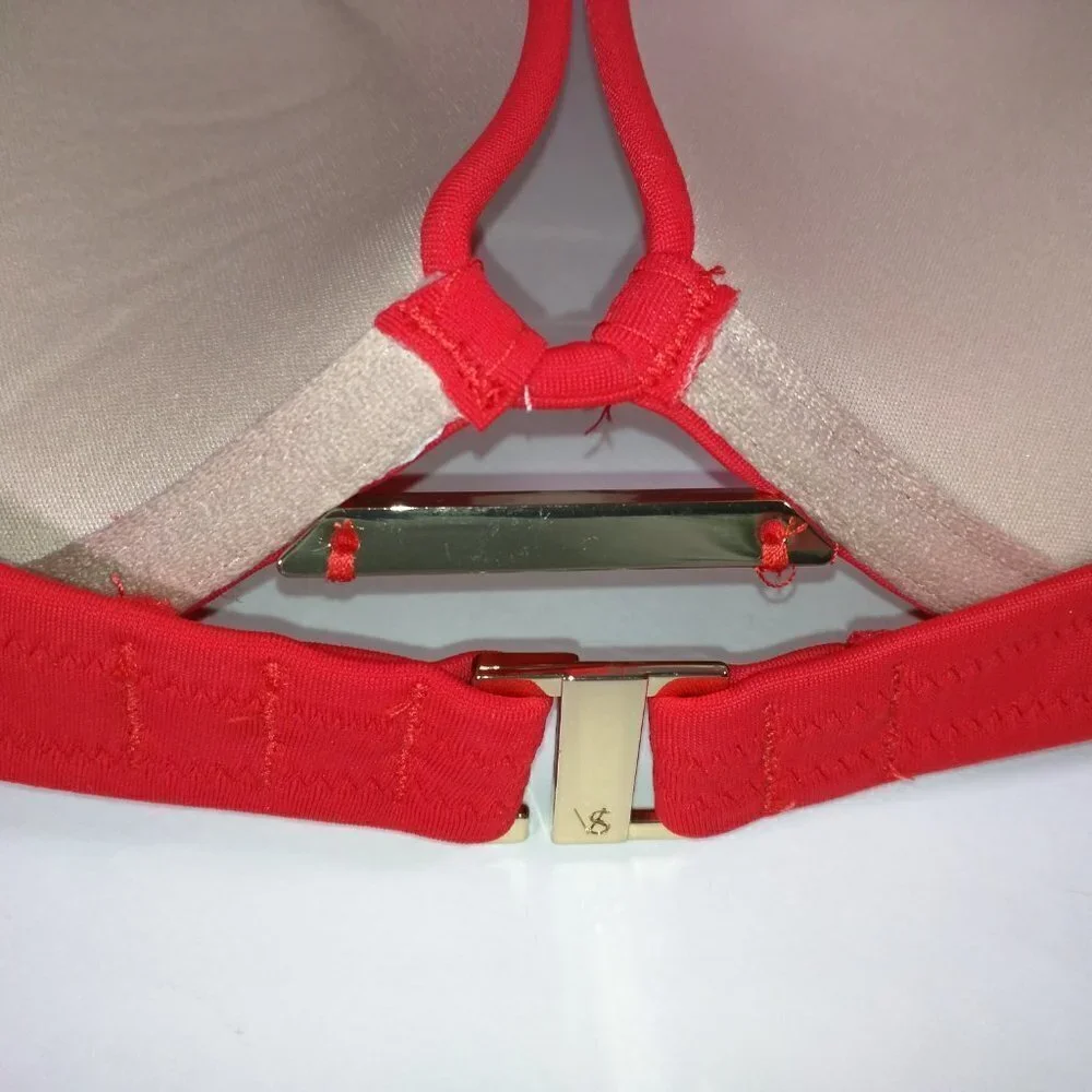 Victoria Secret 38DD Bombshell Push Up Bikini Top Red